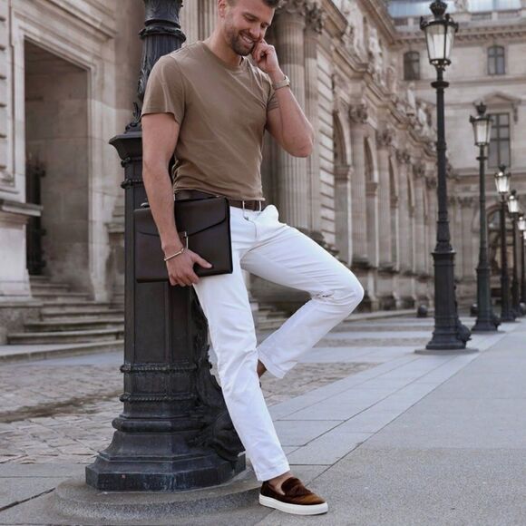 Superglamourous LOUIS Wrinkle Velvet Skate Style Slip On Shoe in Caramel - Picture 6 of 16